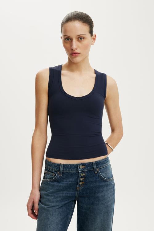Hold Me V Neck Tank - Eclipse