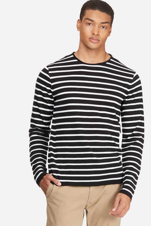 Stripe knit pullover