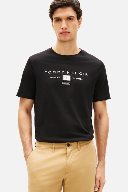 BRAND LOVE MONO STACK TEE - Black