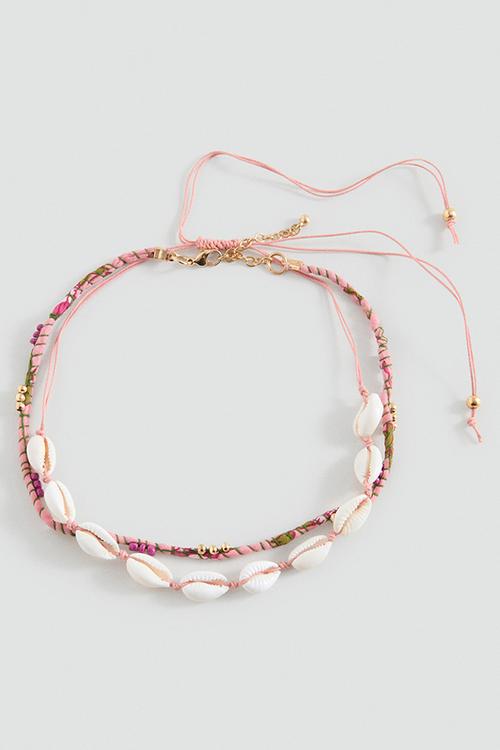 Necklace Cconcha - Light/Pastel Pink