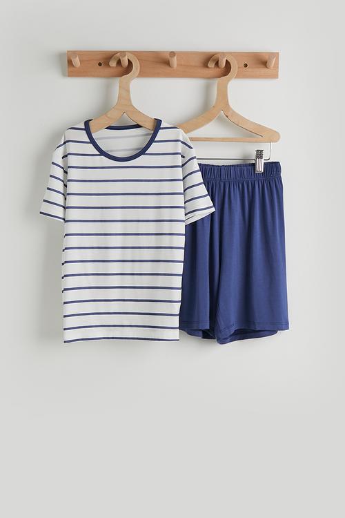 Pj set - navy stripes & navy