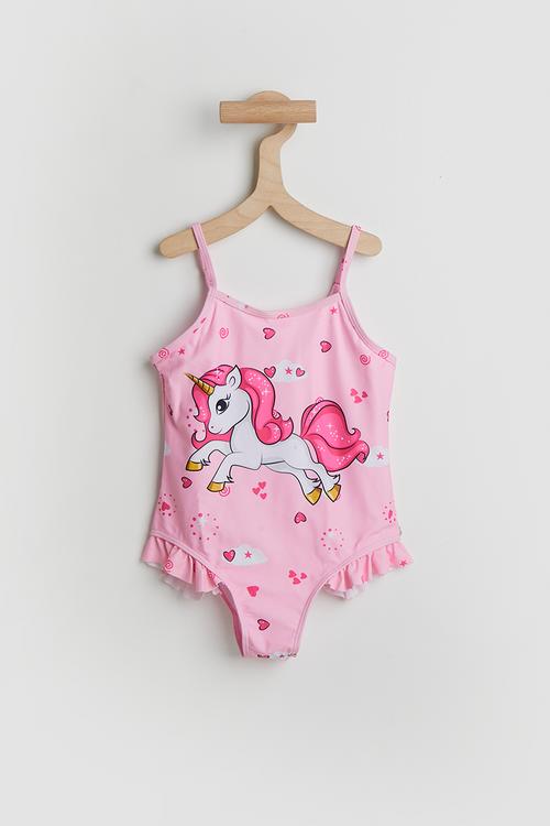 One piece swimsuit - pink/unicorn
