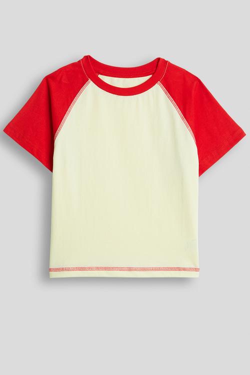 Raglan tee - red/pale yellow