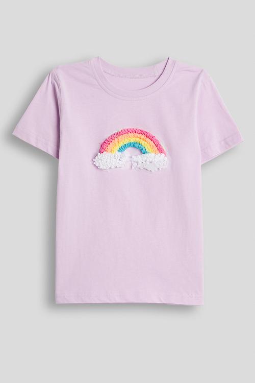 Rainbow placement tee - soft lilac