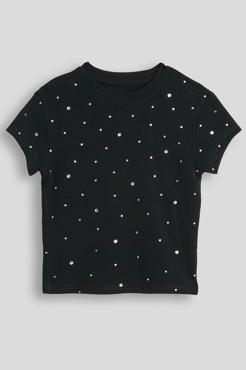 Rhinestone tee - black