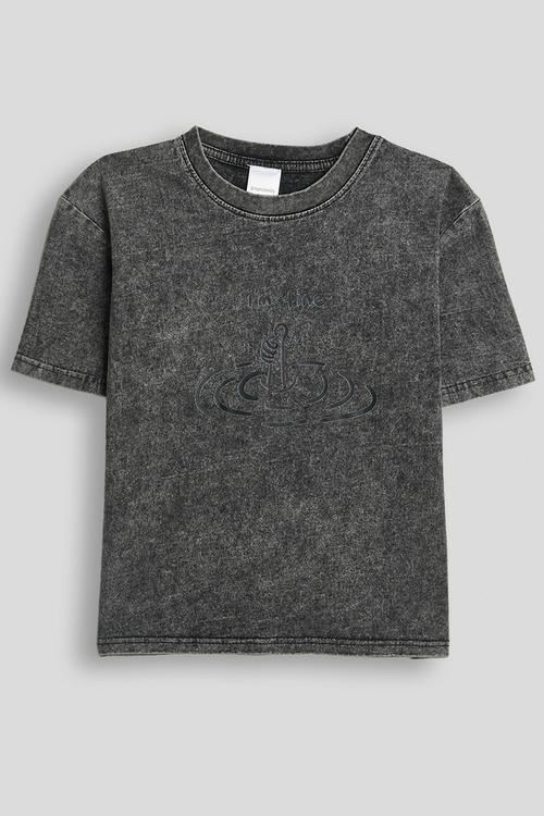 Number graphic tee - charcoal