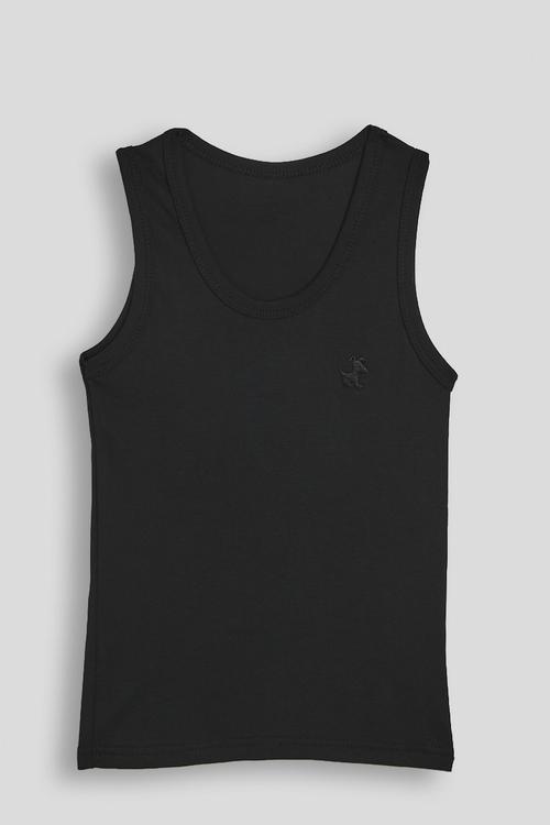 Pup embroidered tank top - black
