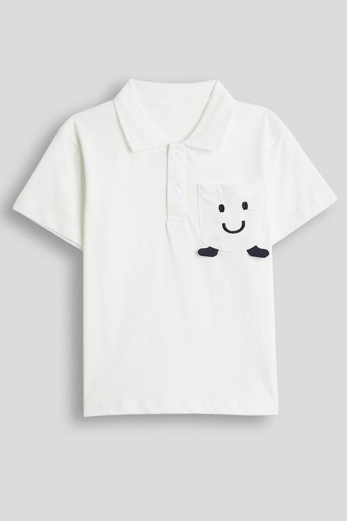 Novelty pocket polo shirt - off white