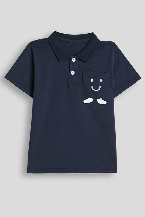 Novelty pocket polo shirt - dark navy