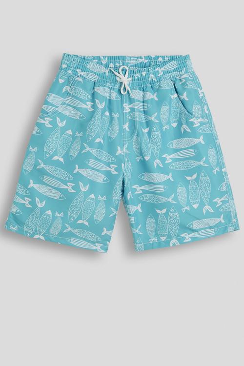 Fish aop boardshorts - blue