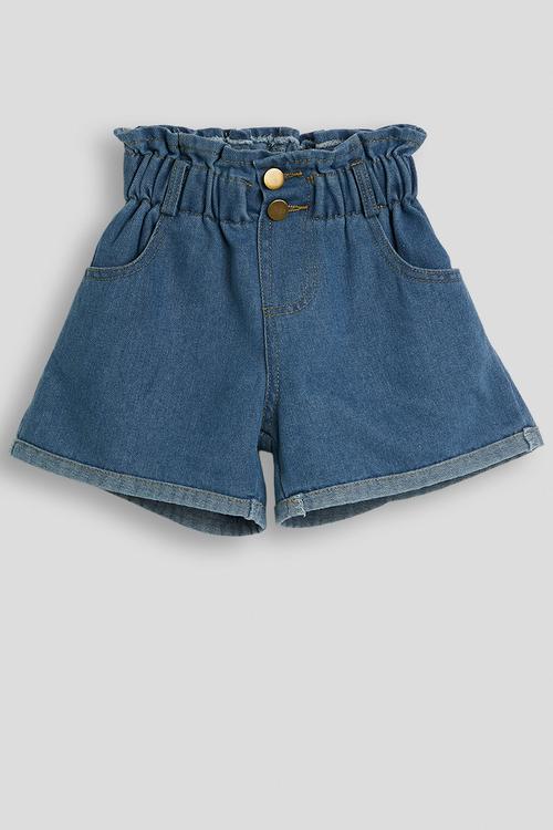 Paperbag waist shorts - blue