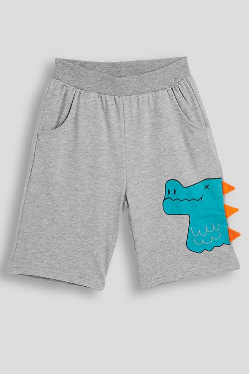 Dino applique sweatshorts - grey