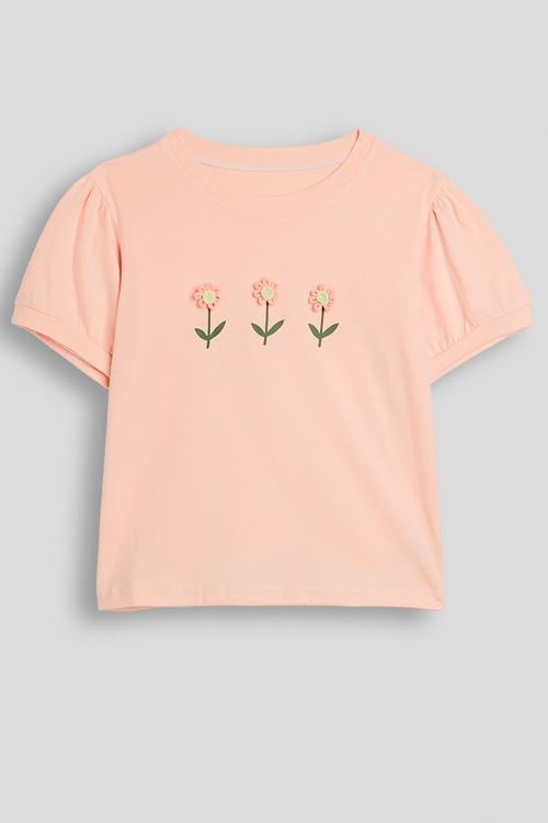 Flower graphic tee - light pink