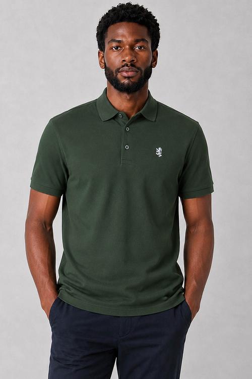 Pringle Adam Pique Golfer - Mid Green