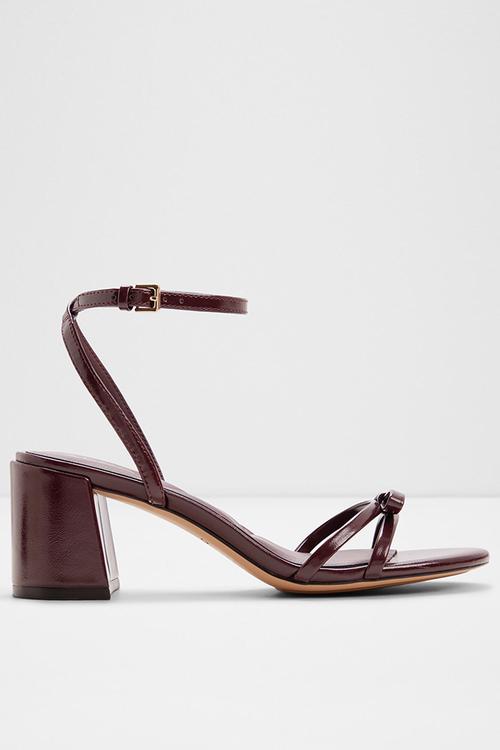 Boula open toe ankle strap - burgundy
