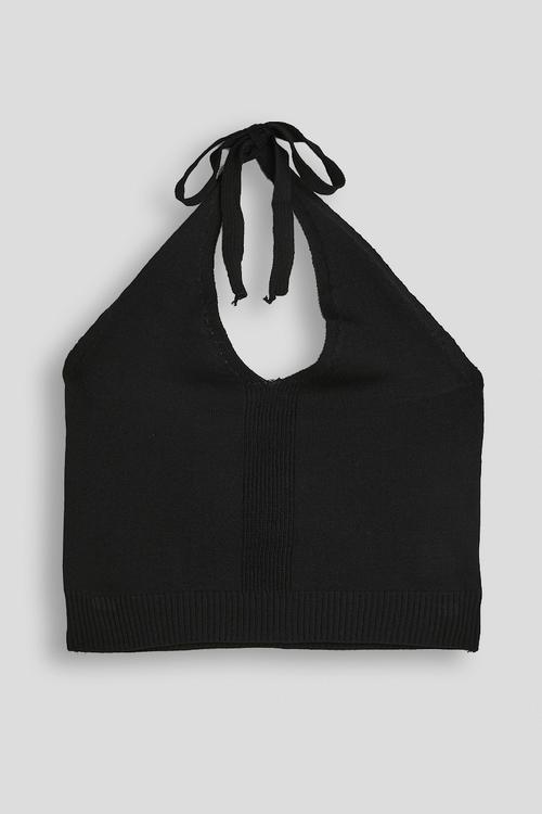 Halter top - black