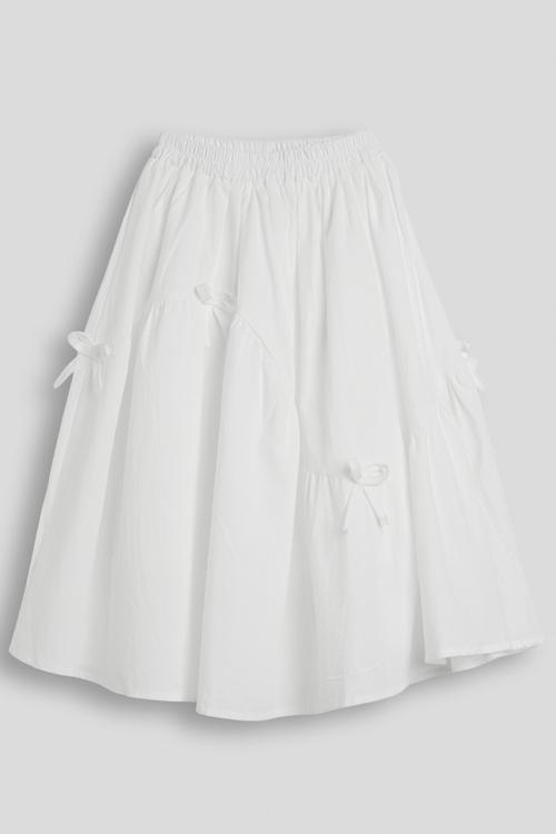 Layered maxi skirt - white