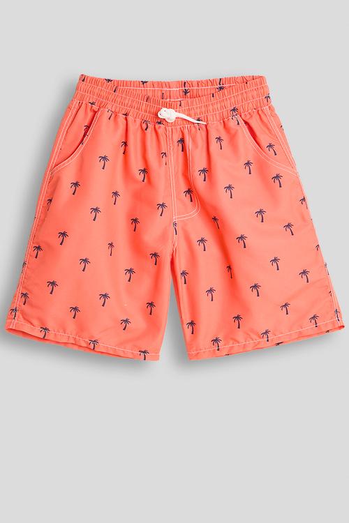 Palm tree aop boardshorts - dark peach