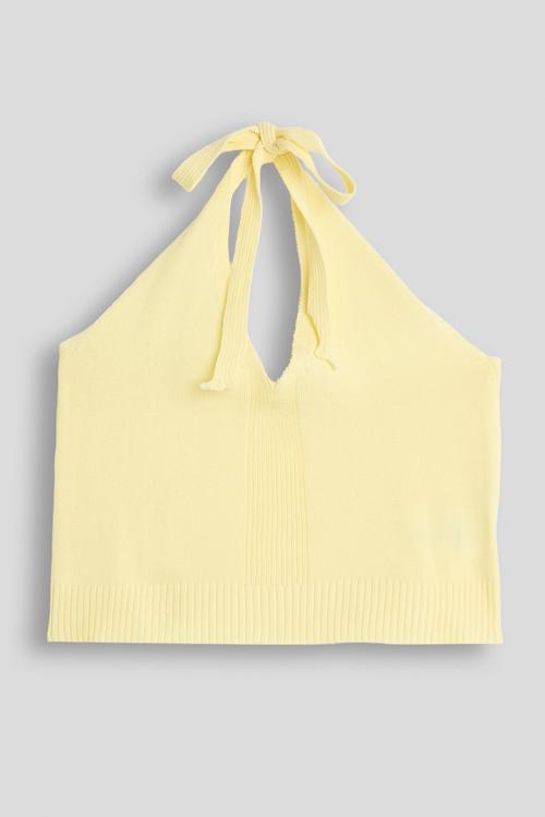 Halter top - soft yellow