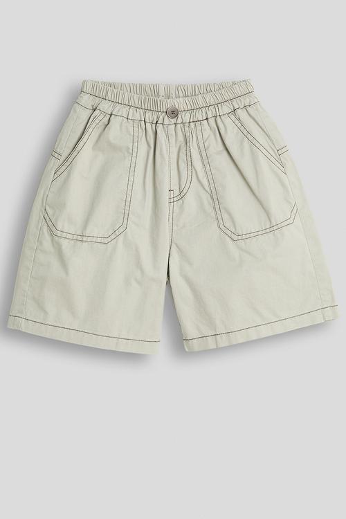 Patch pocket shorts - lt grey