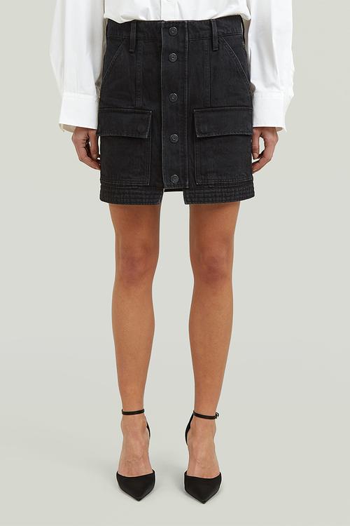 Short Cargo Skirt Wmn - Washed Black
