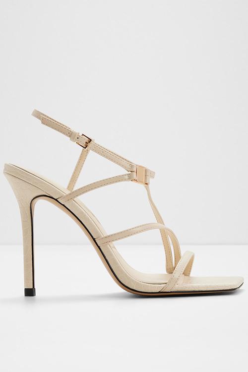 Maakie open toe ankle strap - cream