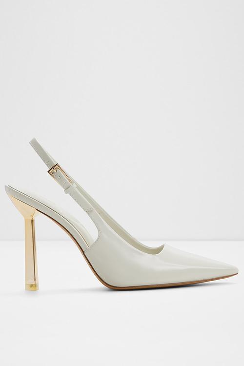 Marysa closed toe slingback - white/bone