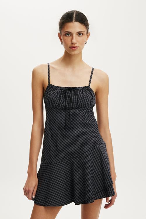Marine Mini Dress - Navy Check