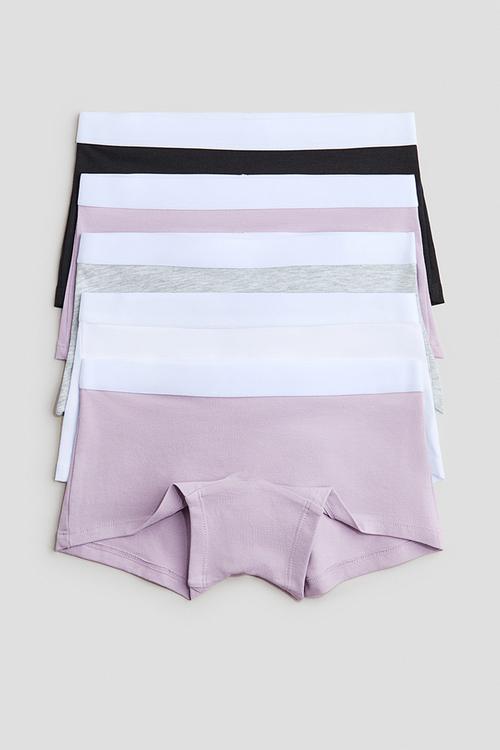 5-Pack cotton boxers - light purple/cream/black