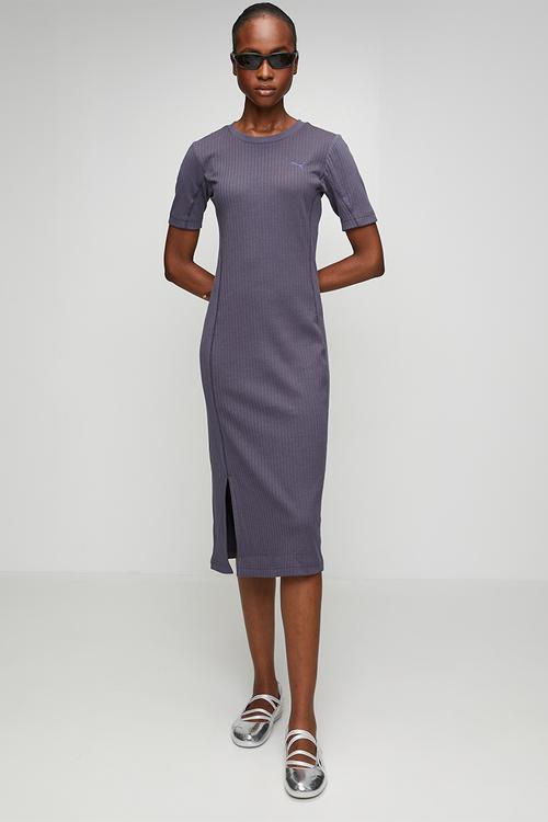 Her Rib Dress - Inky Depths