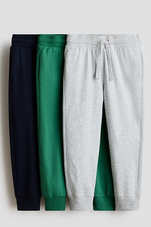 3-Pack joggers - grey/green/blue