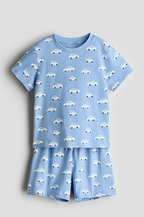 Printed pyjamas - light blue/cars