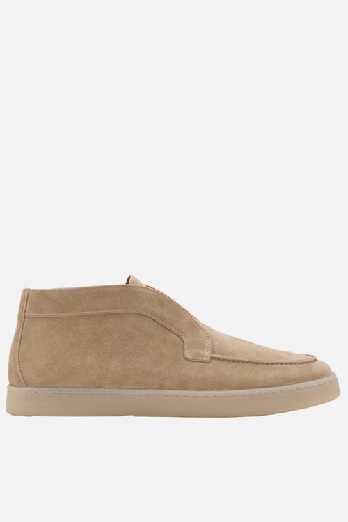 Suede leather ankle boots - sand