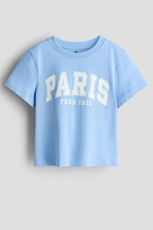 Printed t-shirt - light blue/paris