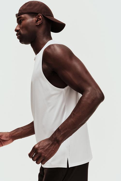 Regular fit sports vest top with drymove™ - white