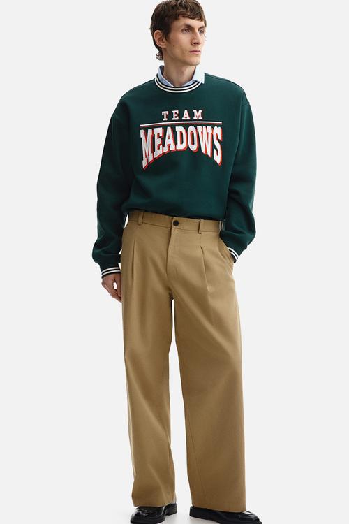 Loose fit printed sweatshirt - dark green/team meadows