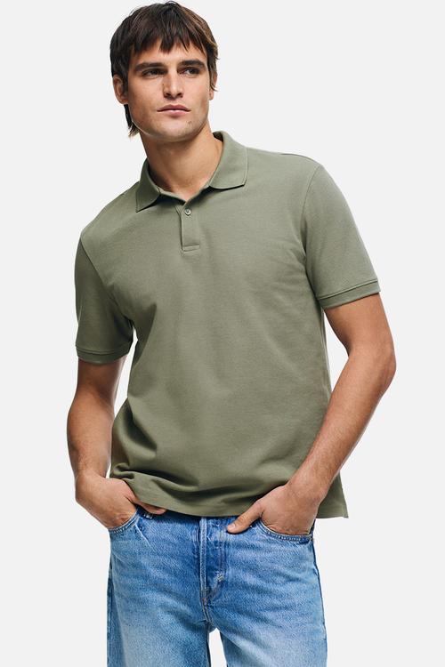 Regular fit polo shirt - khaki green