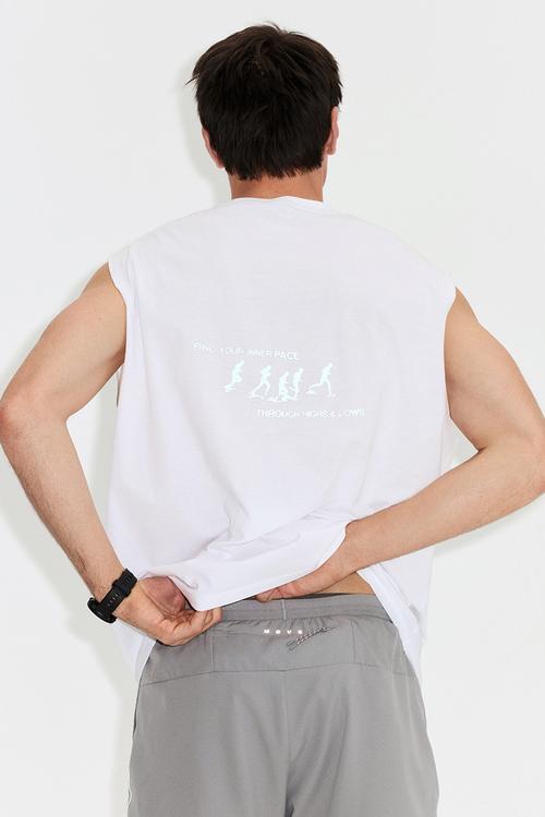 Loose fit sports vest top with drymove? - white/inner peace
