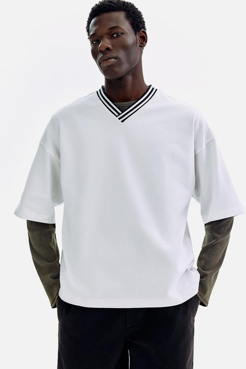 Oversized fit cotton t-shirt - white