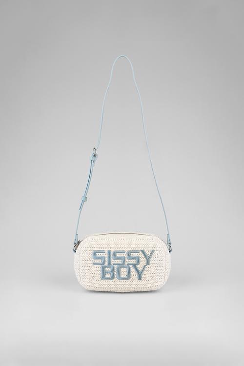 Woven Crossbody Bag - Pale Blue