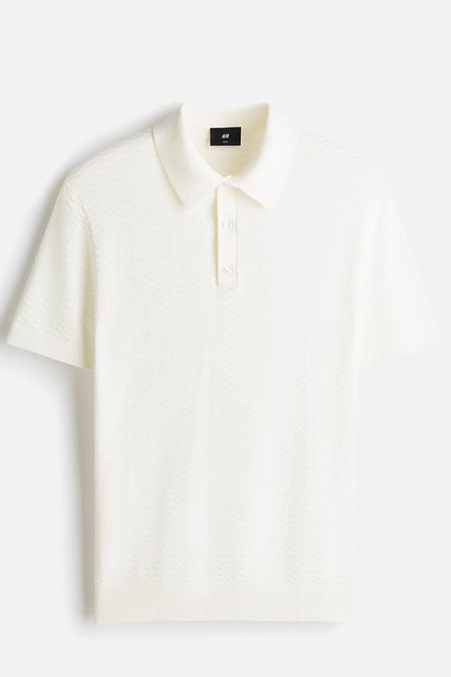 Slim fit polo shirt - white