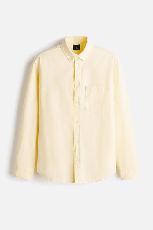 Regular fit oxford shirt - light yellow
