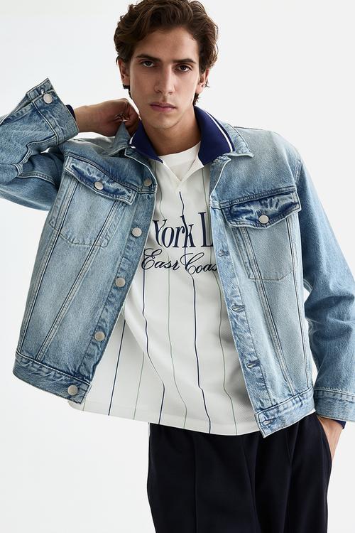 Denim trucker jacket - denim blue