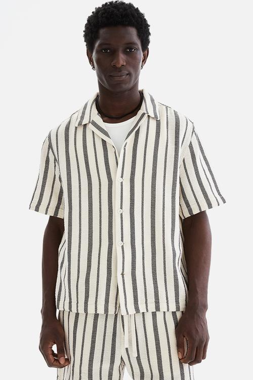 Regular fit shirt - black/striped