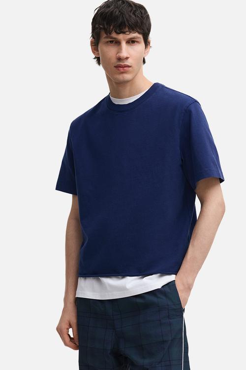 Regular fit washed t-shirt - dark blue