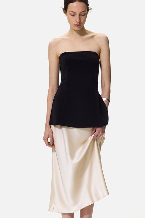Midi skirt - light beige
