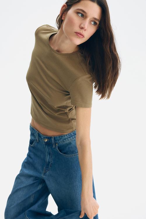 Fitted t-shirt - khaki green