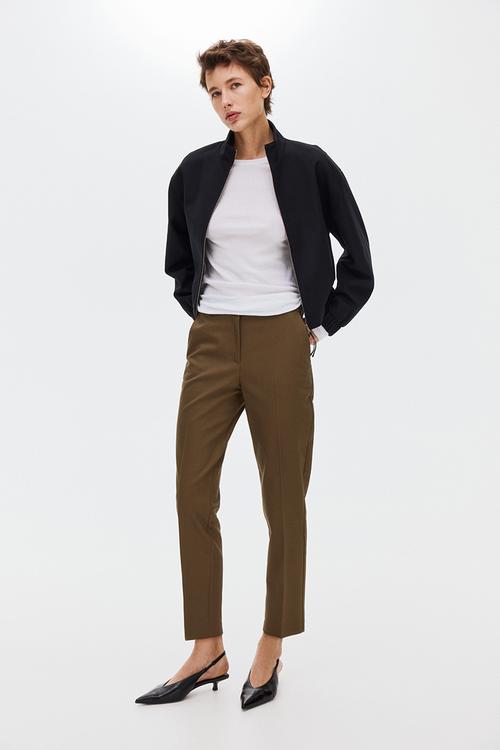 Cigarette trousers - dark khaki green