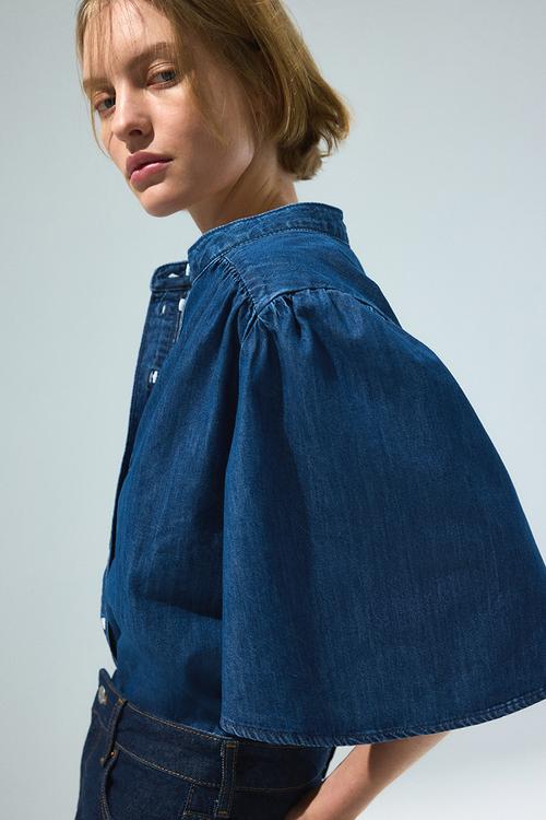 Denim blouse - denim blue