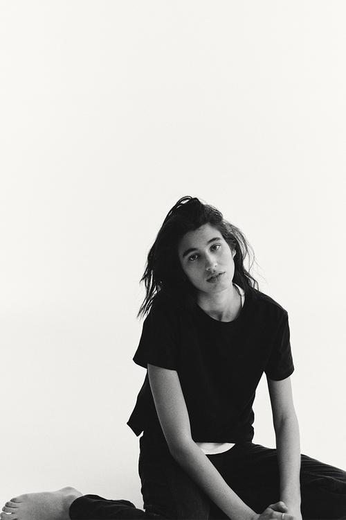 Oversized cotton T-shirt - black